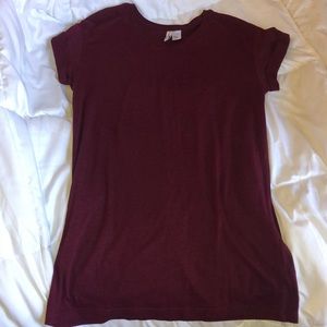 H&M: Maroon T-Shirt Dress